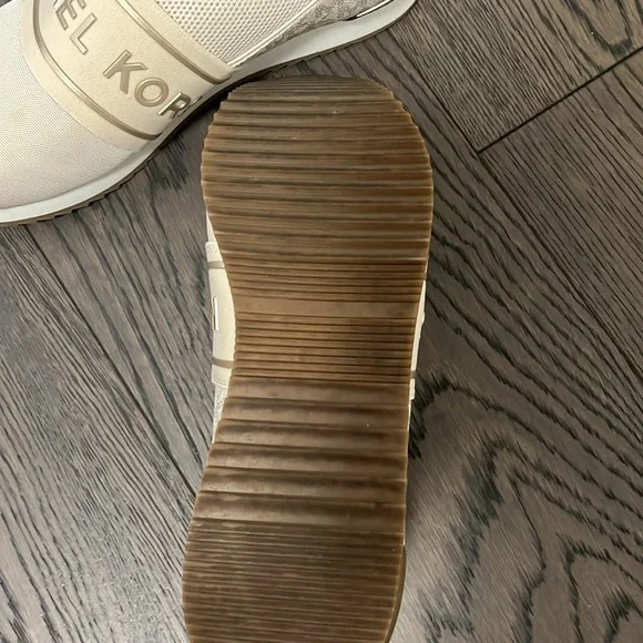 Michael Kors Cream Knit Slip-On Sneakers - Picture 5 of 6